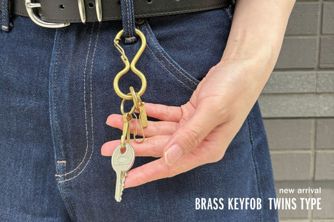 NEW ITEM ! BRASS KEYFOB TWINS TYPE